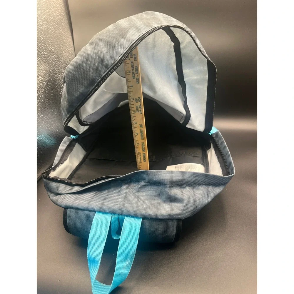 Hurley Grey Tie Dye Backpack Black Blue Trim School Travel Skater Bookbag Unisex